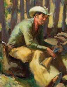 ROBLES Julian 1933-2023,Portrait of Joe Graves, Taos, NM,Scottsdale Art Auction US 2023-08-26