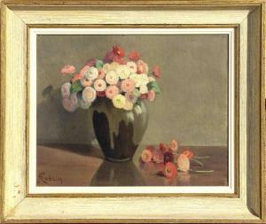 ROBLIN Jules Joseph Marie 1888-1974,Bouquet dans un vase,Cannes encheres, Appay-Debussy 2020-10-10