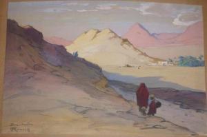 ROBLIN Pierre 1800-1900,Paysage d'Afrique du Nord.,Oger-Camper FR 2011-03-07