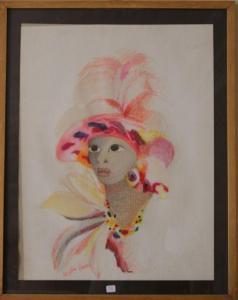 ROCCO Sophie 1945,Femme au chapeau de plume,Art Valorem FR 2020-09-14