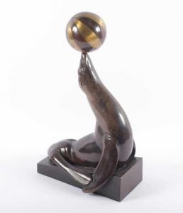 ROCH Georg 1881-1943,Seehund einen Ball balancierend,1925,Von Zengen DE 2016-12-02