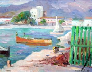 ROCH MINUE Pascual 1896-1977,Harbour views Mallorca,Mallams GB 2013-10-02