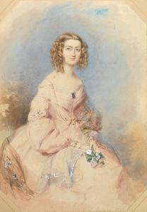 ROCHARD Francois Theodore 1798-1858,Mrs Musson, wearing pink dress with puffed,Sotheby's 2008-05-21