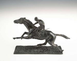 ROCHARD Irenee 1906-1984,A racehorse with jockey up,Adams IE 2015-10-13