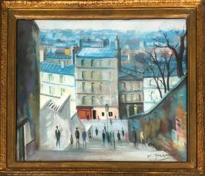 ROCHAT Willy James 1920-2004,Escalier à Montmartre,Rossini FR 2020-11-19