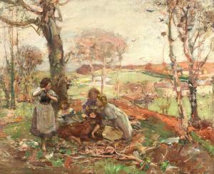 ROCHE Alexander Ignatius 1861-1921,Springtime - Children amongst the trees,Bonhams GB 2023-05-17