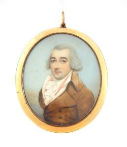 ROCHE Sampson Towgood 1759-1847,A gentleman wearing a brown coat,1793,Sworders GB 2021-09-14