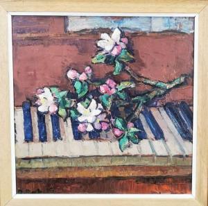 ROCHETTE Raymond 1906-1993,Branche de cerisier sur un clavier,Sadde FR 2021-03-21