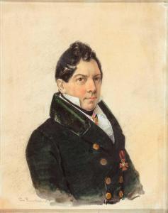ROCKSTUHL Alois Gustav 1798-1877,Portrait eines soignierten Herren mit Orden,1836,Zeller 2017-06-30