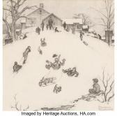 ROCKWELL Norman Perceval,Winter: Sledding, study for Brown &amp; Bigelow Ca,1959,Heritage 2017-05-03