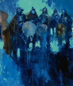 Rocky Hawkins,Midnight Wolves,2007,Santa Fe Art Auction US 2007-11-10