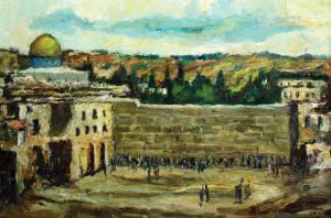 RODAN Yehuda 1916-1985,The Western Wall,Tiroche IL 2015-02-07
