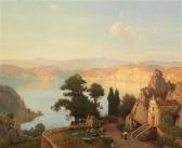 RODDE Carl Gustav 1830-1906,View of the Lago di Nemi near Rome,1883,Palais Dorotheum AT 2015-12-07