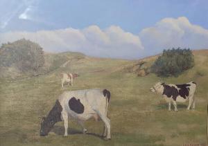 RODE Gotfred 1862-1937,Cows on a field,1896,Bruun Rasmussen DK 2021-08-12