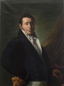 RODES Y ARIES Vicente 1791-1858,Retrato de caballero con dijero inglés llave y rel,Alcala 2018-12-18