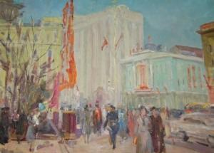 RODIONOV Piotr Sergueevitch 1914-1981,Moscou en fête,1950,Tajan FR 2008-04-30