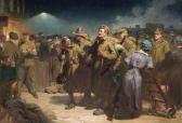 ROE Fred 1865-1947,The return of the victors, Waterloo Station,1919,Christie's GB 2014-06-19