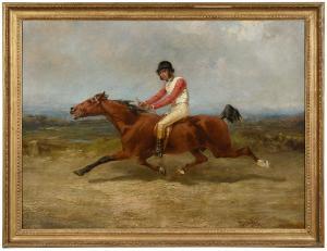 ROE Robert Henry 1793-1880,[Douglas], A Racehorse with Rider Up,Brunk Auctions US 2019-01-26