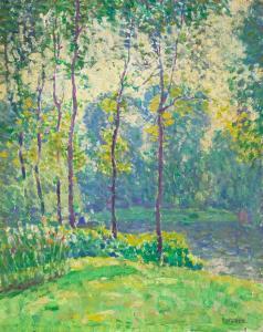ROECKER Henry Leon 1865-1941,Spring Glade by a Pond,Bonhams GB 2023-08-23