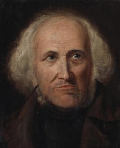 ROED Jorgen 1808-1888,Portrait of an elderly gentleman wearing a brown c,Bruun Rasmussen 2024-01-08