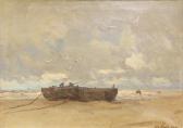 Roelandse Johannes Cornelis,Storm Clouds Over the Fishing Boats,Clars Auction Gallery 2015-10-18