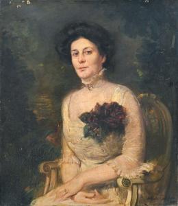 ROELOFS Albert 1877-1920,Portrait de Madame Henriette Strauss-Kahn,1909,Marambat-Camper 2024-04-03