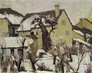 ROESCH Carl 1884-1979,Hinterhof im Winter,1950,Galerie Widmer Auktionen CH 2009-10-30