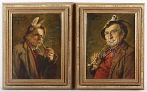 ROESSLER Georg 1861-1925,Zwei Bauernportraits,Von Zengen DE 2021-09-10
