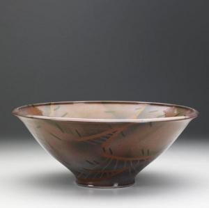 ROETTGER MARY,Flaring ceramic bowl with decorative geom,1985,Rago Arts and Auction Center 2009-10-24