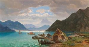 ROFFIAEN Jean François Xavier 1820-1898,Lake Lugano,1859,Palais Dorotheum AT 2017-09-13