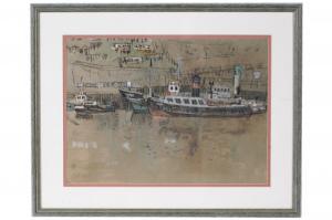 ROGERS Charles Herbert 1930-2020,Boats on Ouseburn, Newcastle,1981,Anderson & Garland GB 2024-04-11