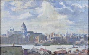 ROGERS Derek 1910-1987,Veduta dal Tamigi con la St Paul's Cathedral,Babuino IT 2023-12-12