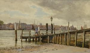 ROGERS Edward James 1872-1938,View of Dordrecht,1882,Leonard Joel AU 2009-02-22