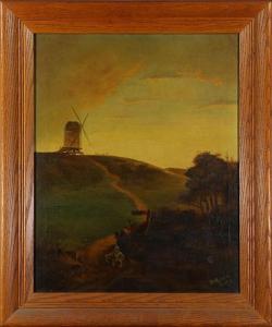 ROGERS Gretchen W. 1881-1967,Don Quixote and the Windmill,1921,Clars Auction Gallery US 2017-11-18