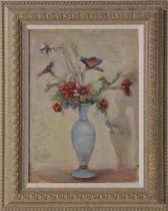 Rogers Mary Benjamin 1878-1956,EXOTICE FLOWERS IN OPALINE GLASS VASE,Charlton Hall US 2018-02-23