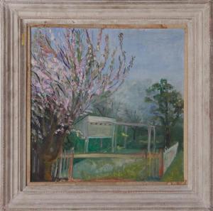 Rogers Mary Benjamin 1878-1956,SPRING LANDSCAPE WITH COTTAGE,Charlton Hall US 2018-02-23