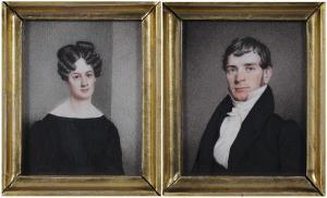 ROGERS Nathaniel 1788-1844,a Man and a Woman,Brunk Auctions US 2018-03-23