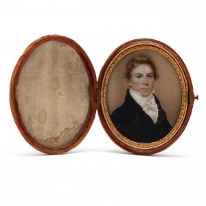 ROGERS Nathaniel 1788-1844,Miniature Portrait of a Gentleman,1825,Leland Little US 2024-03-15