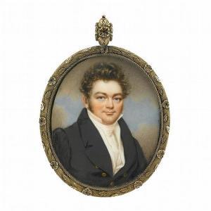 ROGERS Nathaniel 1788-1844,Miniature portrait of a young man,1830,Freeman US 2015-11-11