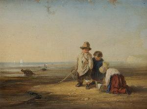 ROGERS W.P,Children on a Beach,1840,Adams IE 2009-03-03