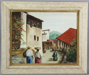 Rogow I,I. Rogow, street scene in Mexico,1957,Kaminski & Co. US 2019-08-18