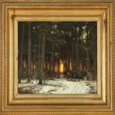 ROHDE Frederik Niels M 1816-1886,Forest scene, sunset,1885,Bruun Rasmussen DK 2009-09-07
