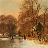 ROHDE Frederik Niels M,Winter landscape with people skating,1879,Bruun Rasmussen 2016-09-12