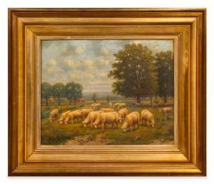 ROHDE HERMAN 1900-1900,Flock in a Meadow,Hindman US 2018-12-12