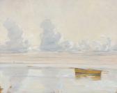 ROHDE Johan Gudmann 1856-1935,Beach scenery with a rowing boat and cloud forma,1912,Bruun Rasmussen 2017-08-07