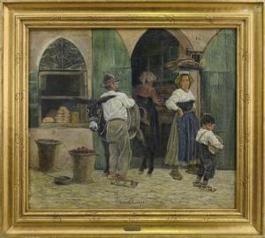 ROHDE Johan 1856-1935,Terracina, banco del pane,1926,Meeting Art IT 2017-06-11