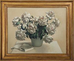 ROHMER G 1900-1900,Vase of Peonies,1953,Stair Galleries US 2014-11-14