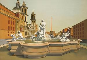 ROHNER Georges 1913-2000,Roma, Piazza Navona.,Winterberg Arno DE 2024-04-20