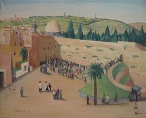 ROHR Joel 1912-1998,Wailing Wall, Jerusalem,,1976,Matsa IL 2016-03-13