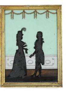 ROHTERMUNDT johann adolf bendix 1780-1816,Louis XVI interior with a couple in ,1794,Bruun Rasmussen 2018-11-27